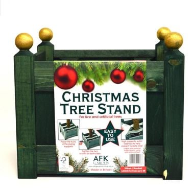AFK Classic Wooden Christmas Tree Stand - Green