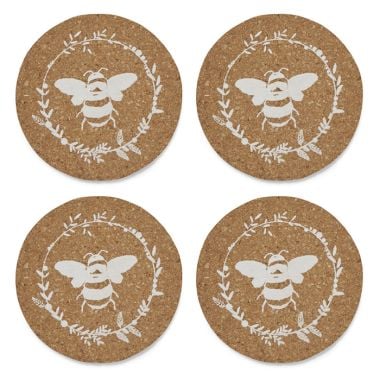 Cooksmart Set Of 4 Coasters  - Bumble Bee