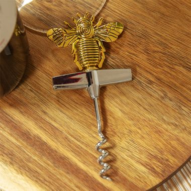 Stainless Steel Corkscrew with Bee Handle