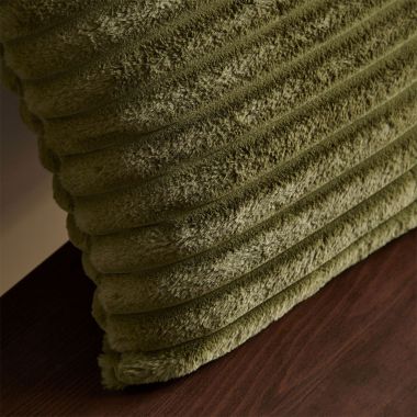 Catherine Lansfield Cosy Ribbed Cushion - Olive