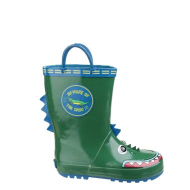 Cotswold Children's Puddle Wellington Boots - Crocodile