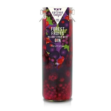 Cottage Delight Forest Fruits in Light Syrup with Gin – 580g