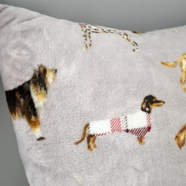 Catherine Lansfield Country Dogs Cushion - Natural