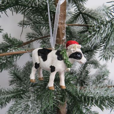 Christmas Cow Decoration - 5cm