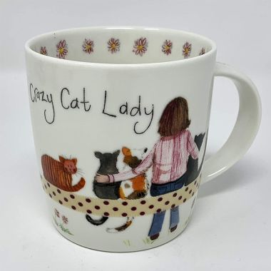 Alex Clark China Mug – Crazy Cat Lady
