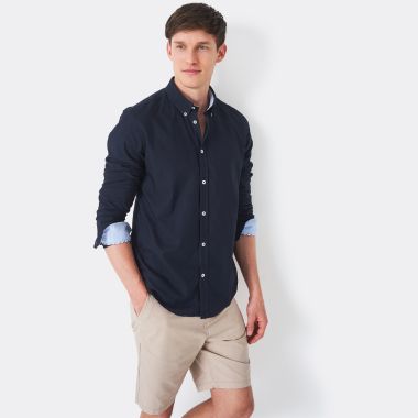 Crew Clothing Men's Slim Fit Oxford Shirt - Navy