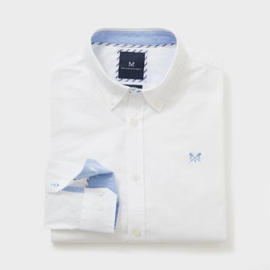 Crew Clothing Men's Slim Fit Oxford Shirt - White