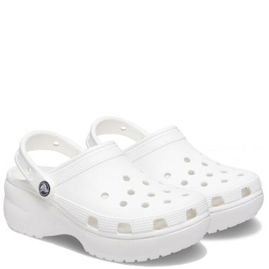 Crocs Women’s Classic Platform Clogs – White