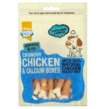 Good Boy Crunchy Chicken & Calcium Bones, 100g - 8 Pack
