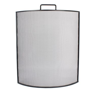 Mansion Curved Fire Screen - Black