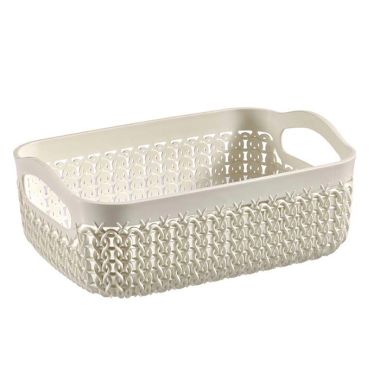 Curver Knit Storage Tray – A6, Oasis White