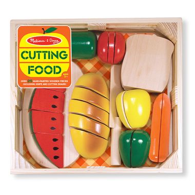Melissa & Doug Wooden Play Food – Cutting Food