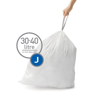 Simplehuman Sure Fit 'J' Bin Liner Rolls, 30-40 Litre - 20 Pack