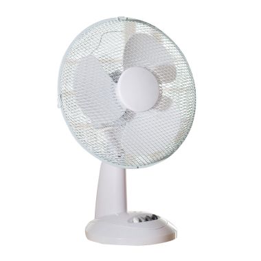 Daewoo Desk Fan, 12in - White