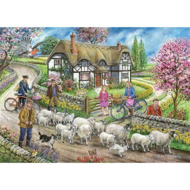 House Of Puzzles The Merridale Collection MC743 Daffodil Cottage Jigsaw Puzzle - 1000 Piece