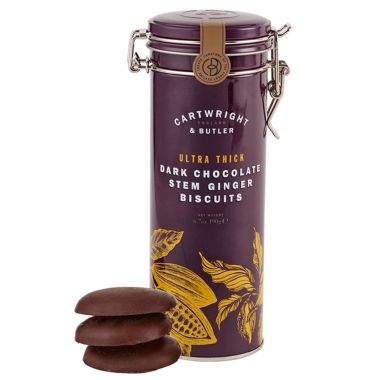 Cartwright & Butler Ultra Thick Dark Chocolate Ginger Biscuits Tin