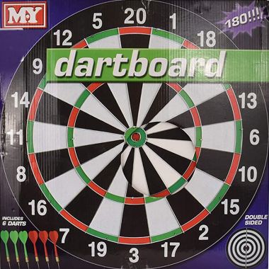 M.Y Outdoor Games 17” Double Sided Dart Board