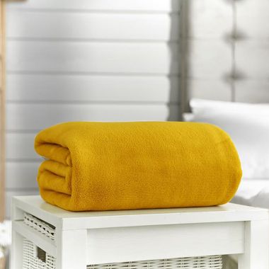 Deyongs Snuggle Touch Throw – Mustard