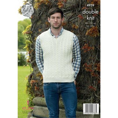 King Cole Men's Slipover and Sweater Knitting Pattern
