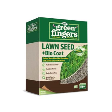 Doff Green Fingers Lawn Seed + Bio Coat - 1kg