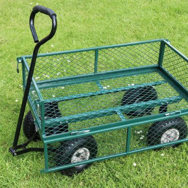 Draper Steel Mesh Gardener's Cart - Green