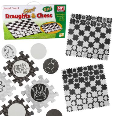 M.Y Outdoor Games 2-in-1 Giant Draughts & Chess