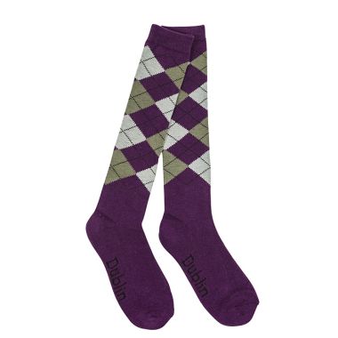 Dublin Argyle Socks – Purple & Ash Grey