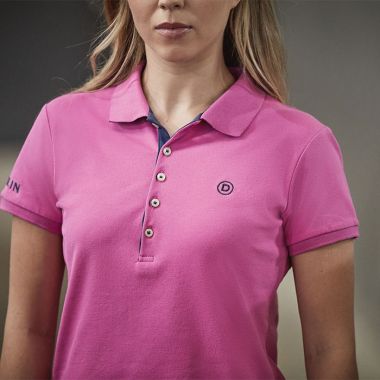 Dublin Women’s Lily Cap Short Sleeve Polo Shirt – Red Violet 