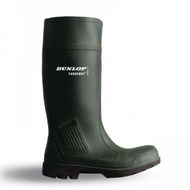 Dunlop Purofort Professional Full Safety Wellington Boots - Green