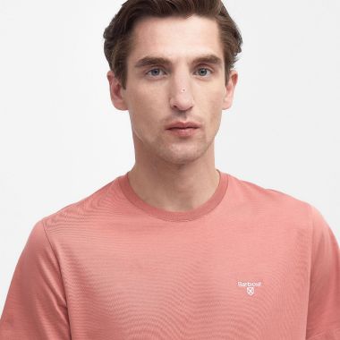  Barbour Men's Essential Sports T-Shirt - Pink Clay