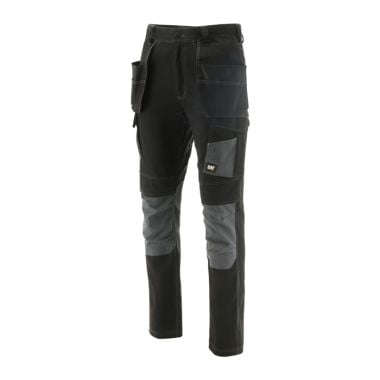CAT Men's Essentials Stretch Knee Pocket Work Trousers - Black/Dark Shadow