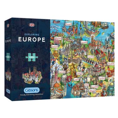  Gibsons Exploring Europe Jigsaw Puzzle - 1000 Piece