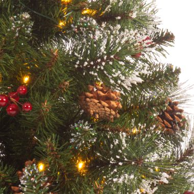 3ft Pre-Lit Mini Snowy Ipswich Pine Artificial Christmas Tree