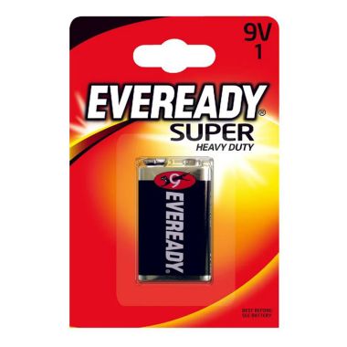 Eveready Super 9V Batteries - 1 Pack