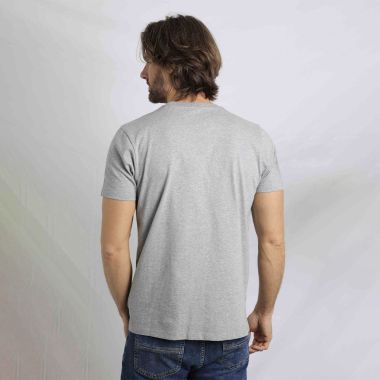 Weird Fish Men's Fished Organic Cotton T-Shirt - Grey Marl