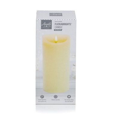 Flickabright Textured Candle