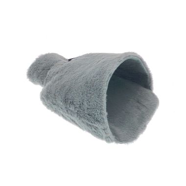 Grey Faux Fur Hot Water Bottle Foot Warmer