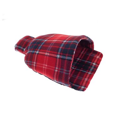 Country Club Foot Warmer Hot Water Bottle with Printed Fleece Cover - Tartan