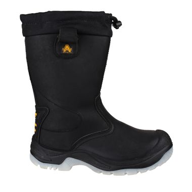 Amblers Men's FS209 Safety Rigger Boot, Fleece Lined - Black