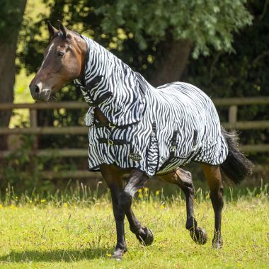 Gallop All in One Combo Fly Rug - Zebra Print