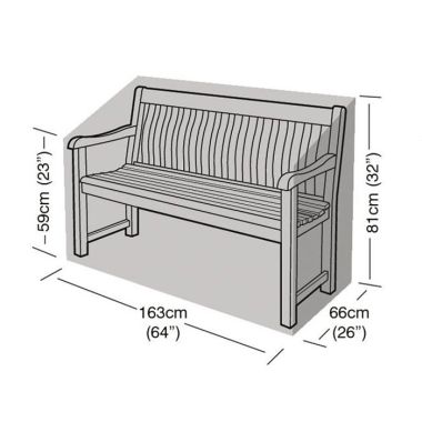 Garland 3 Seater Bench Cover - Black