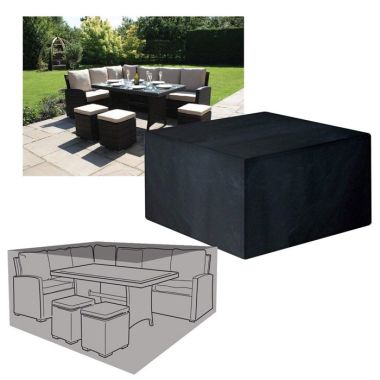Garland Small Square Casual Dining Set Cover - Black