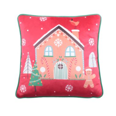 Gingerbread Cushion - Red