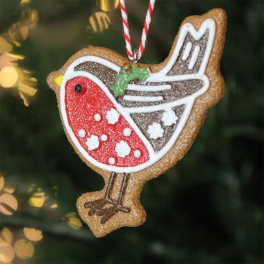 Gingerbread Robin Decoration - 8cm