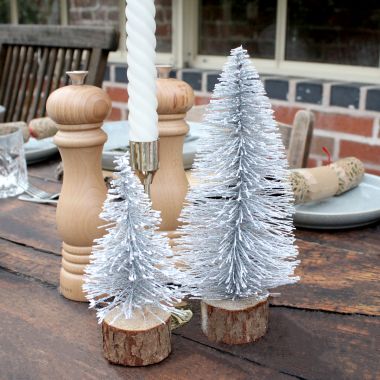 Silver Christmas Tree Decoration - 25cm