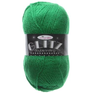 King Cole DK Glitz Wool, 290m - Christmas Green