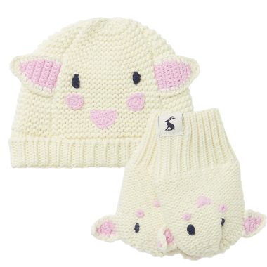 Joules Baby Chummy Character Hat & Glove Set – Sheep