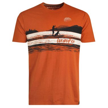 Weird Fish Men's Sup Dog Graphic T-Shirt - Dark Rust