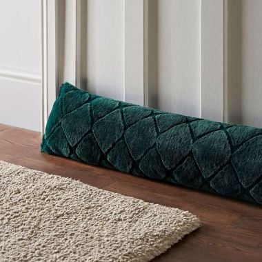 Catherine Lansfield Cosy Diamond Draught Excluder - Green