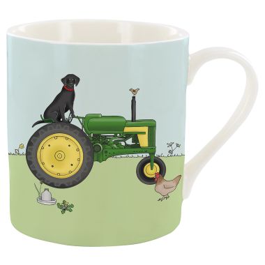 Field & Farm Mug - Labrador & Green Tractor